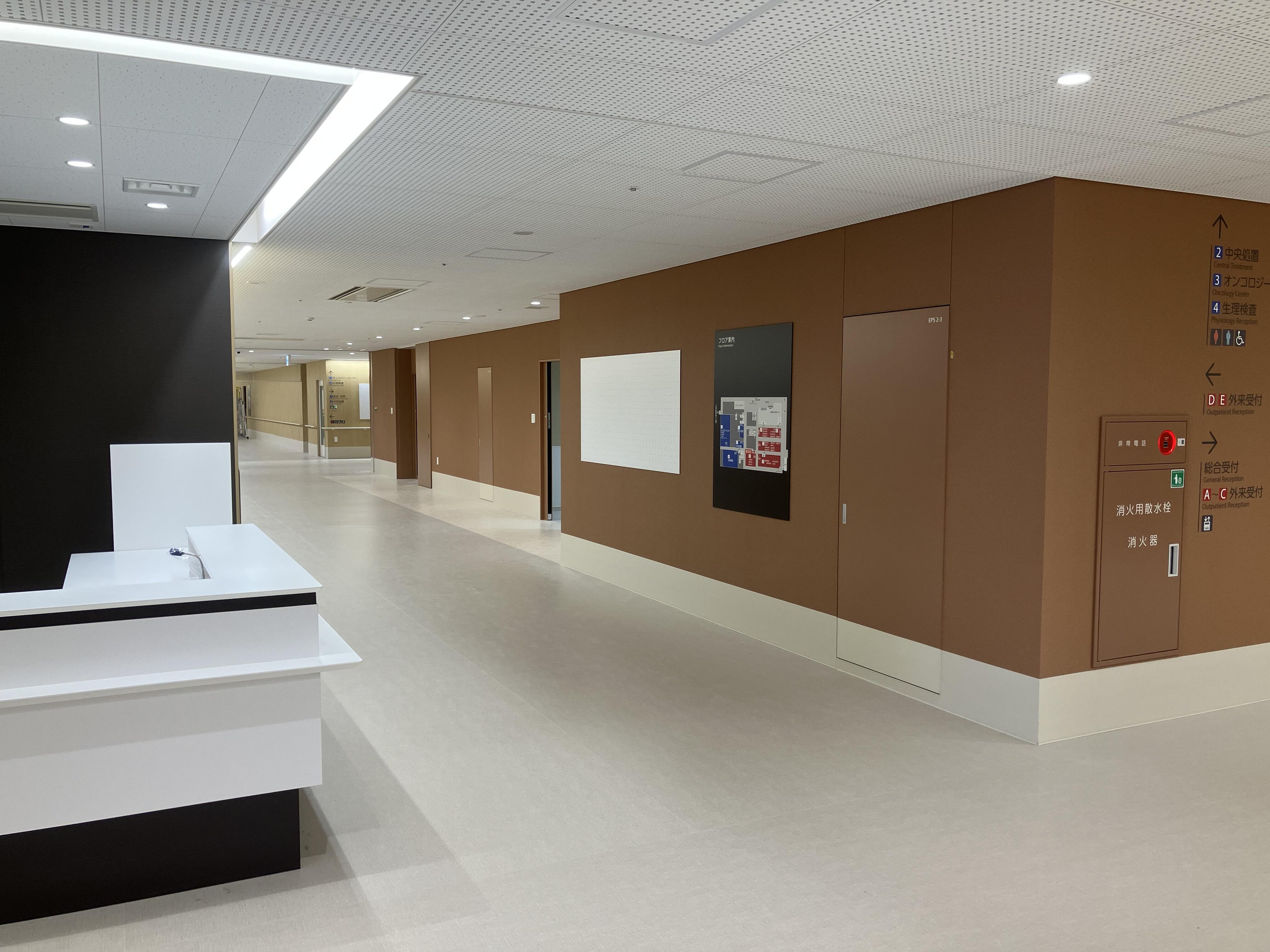 統合新病院の外来診察室前